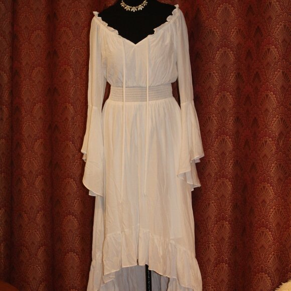 Scarlet Darkness Dresses & Skirts - Scarlet Darkness NWT Cottagecore Dress Renaissance Fairy Boho White Size Small